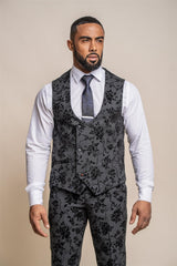 Georgi floral double breasted waistcoat front