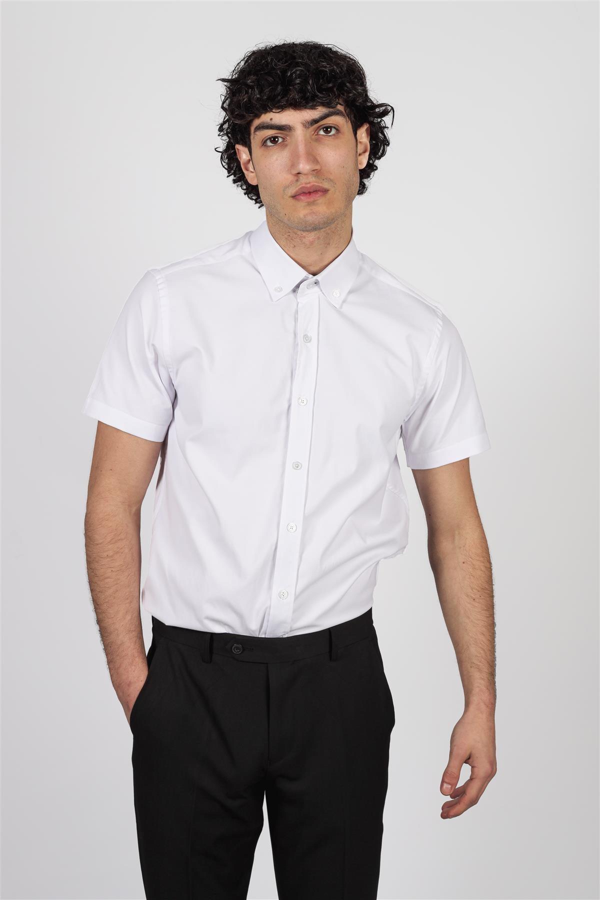 Vito white short sleeve shirt front