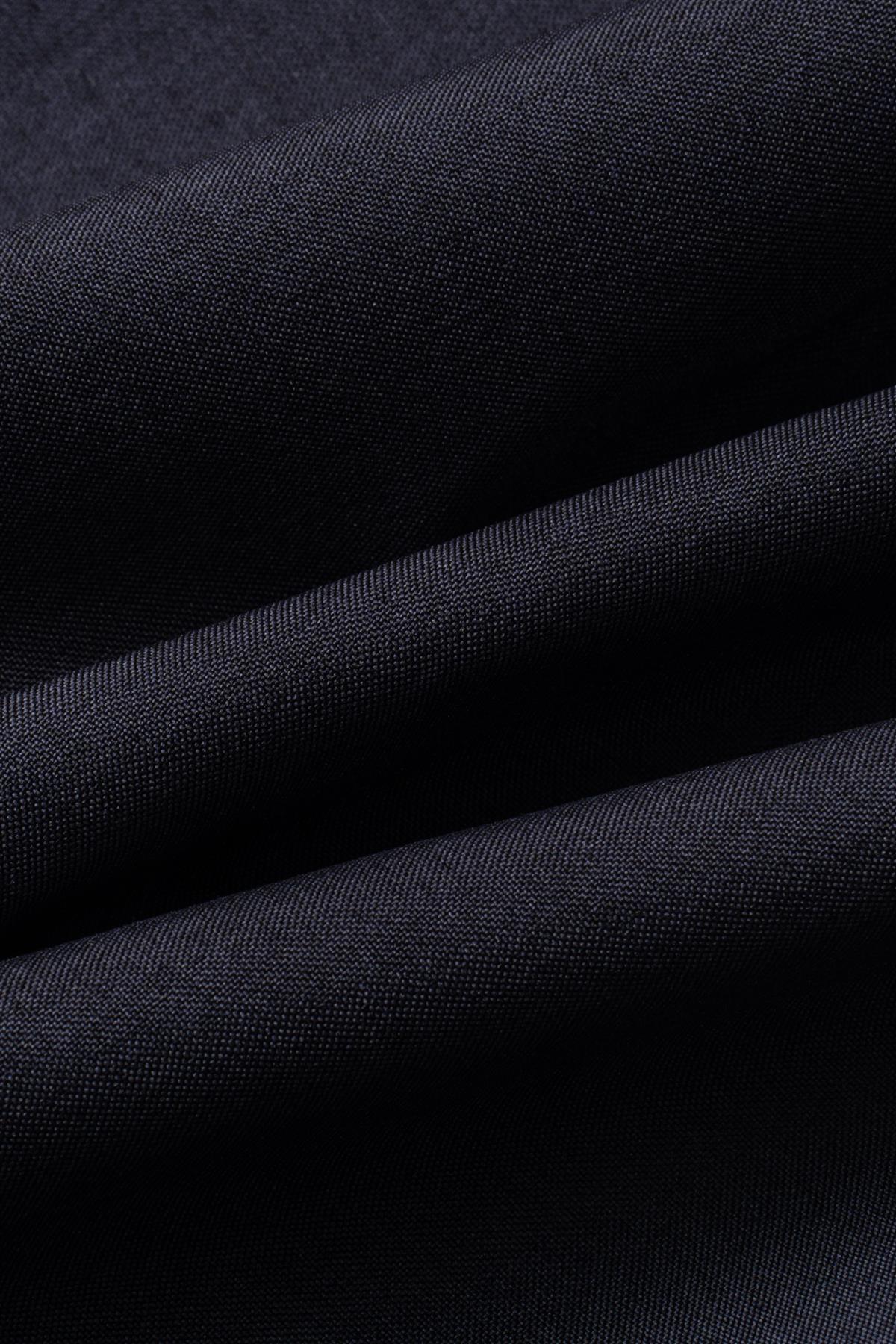 Brando mac navy long coat fabric swatch